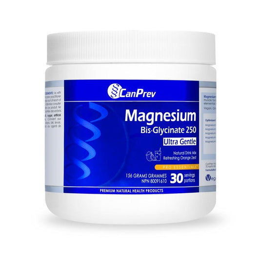 CANPREV MAGNESIUM BISGLYCINATE ULTRA GENTLE DRINK MIX - ORANGE / 156g