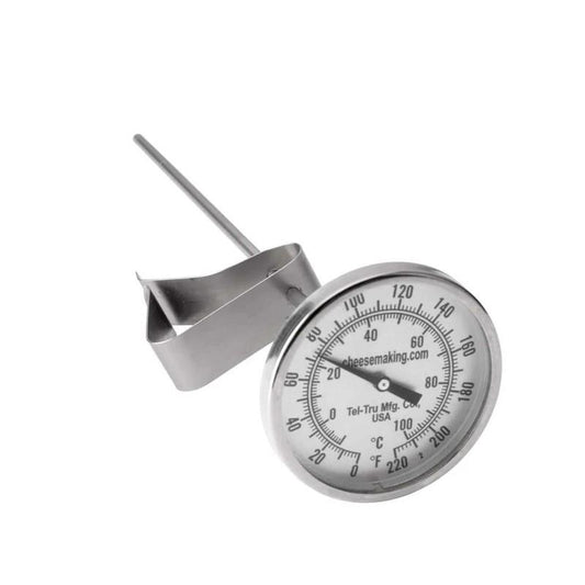 New England Cheesemaking Thermometer Large Dial, 12" Stem