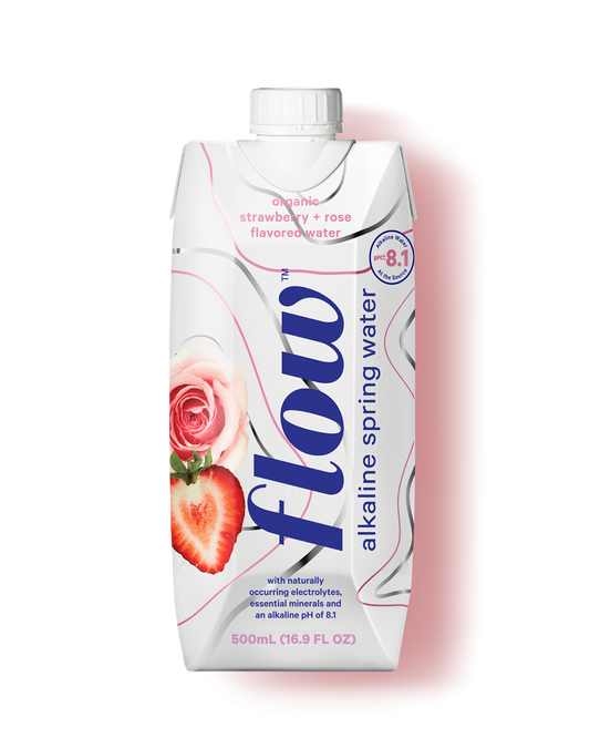 FLOW WATER STRAWBERRY + ROSE 500ML