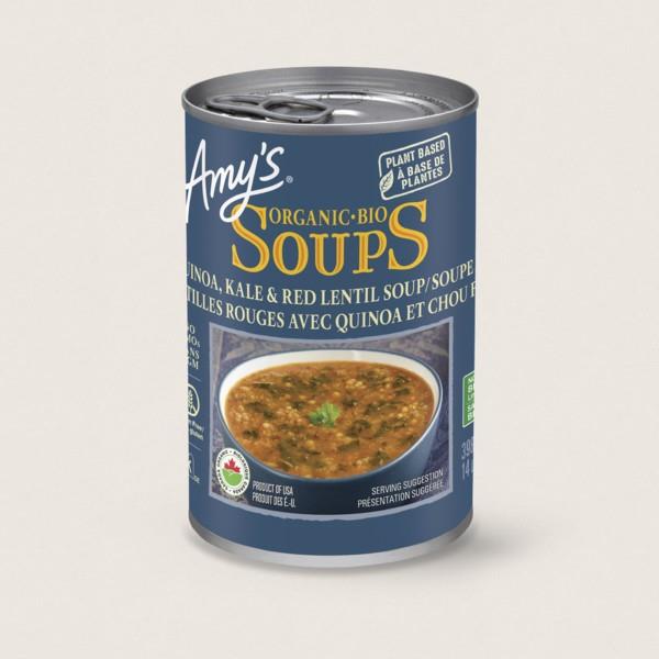 AMY'S ORGANIC SOUP - QUINOA, KALE, & RED LENTIL / 398ml