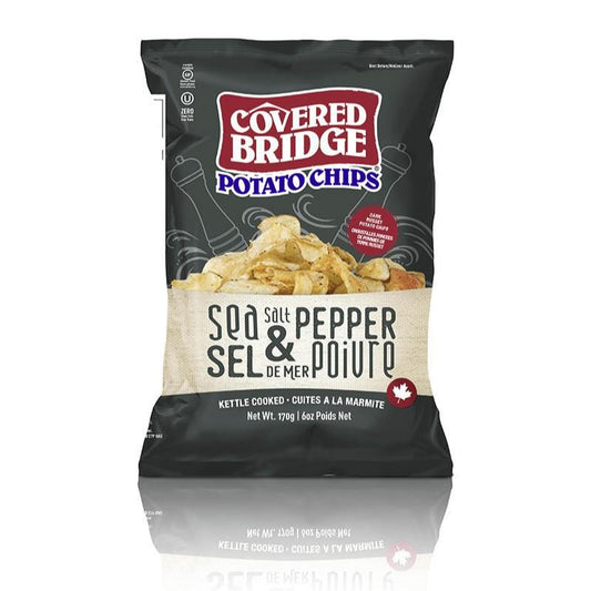 COVERED BRIDGE CHIPS SALT & PEPPER 170G