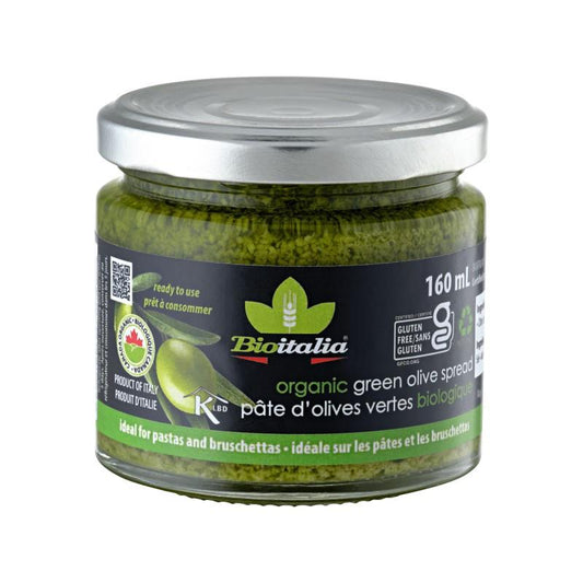 BIOITALIA GREEN OLIVE SPREAD 160ML