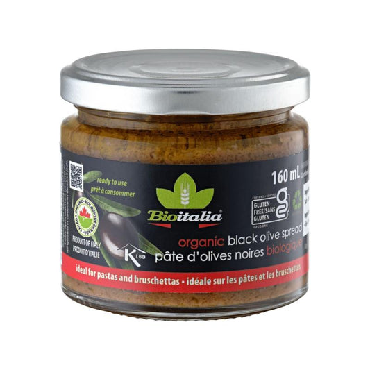 BIOITALIA BLACK OLIVE SPREAD 160ML