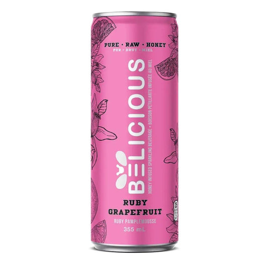 BELICIOUS RUBY GRAPEFRUIT SPARKLING BEVERAGE - 355ml