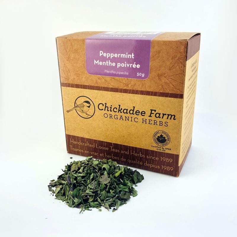 Chickadee Farm Organic Peppermint Tea, 50g