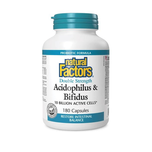 ACIDOPHILUS & BIFIDUS DOUBLE STRENGTH - 10 BILLION / 180 CAPSULES