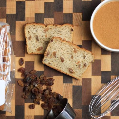 TOTALLY GLUTEN FREE BAKERY CINNAMON RAISIN BREAD NO EGG - LOAF