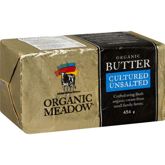 ORGANIC MEADOW BUTTER UNSALTED, 454g