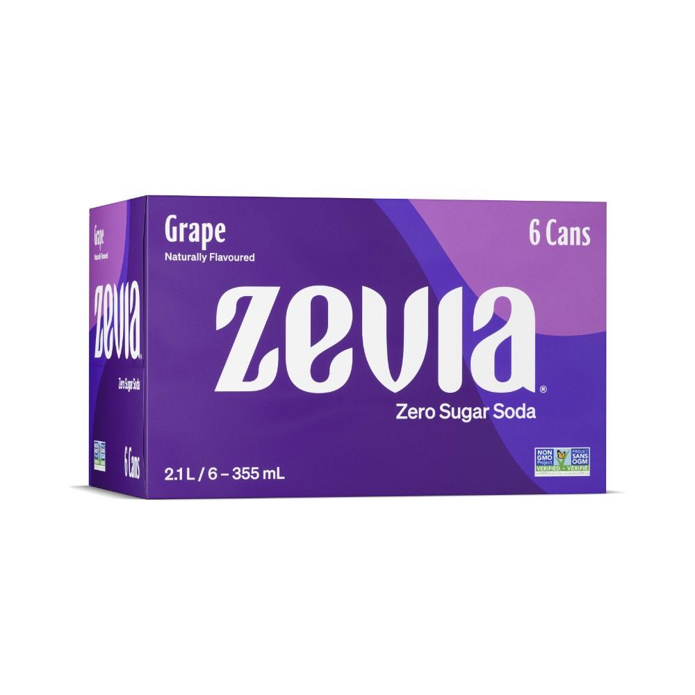 ZEVIA CASE SODA GRAPE, 6PK