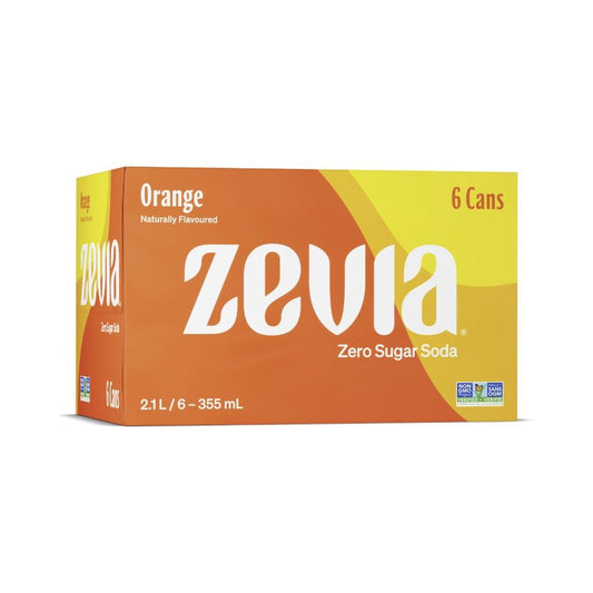 ZEVIA CASE SODA ORANGE, 6PK