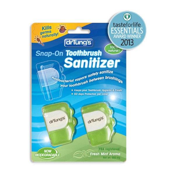 Dr Tung's Snap-on Toothbrush Sanitizer - 2 Pk