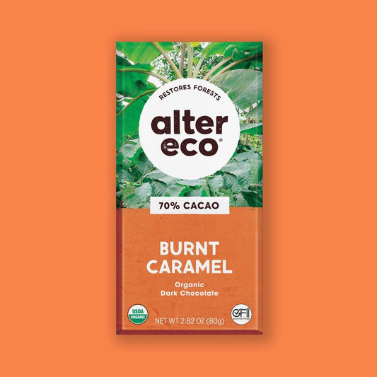 DARK CHOCOLATE BAR - BURNT CARAMEL / 80g