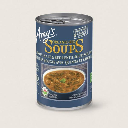 AMY'S ORGANIC SOUP - QUINOA, KALE, & RED LENTIL / 398ml