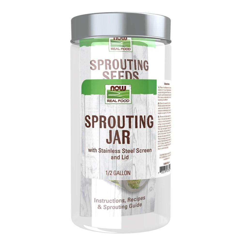 NOW SPROUTING JAR GLASS 1/2 gallon (1.89 litre)