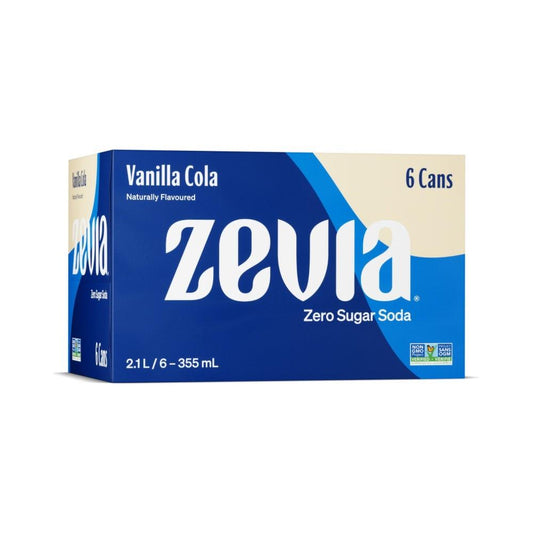 ZEVIA CASE SODA VANILLA COLA 6PK